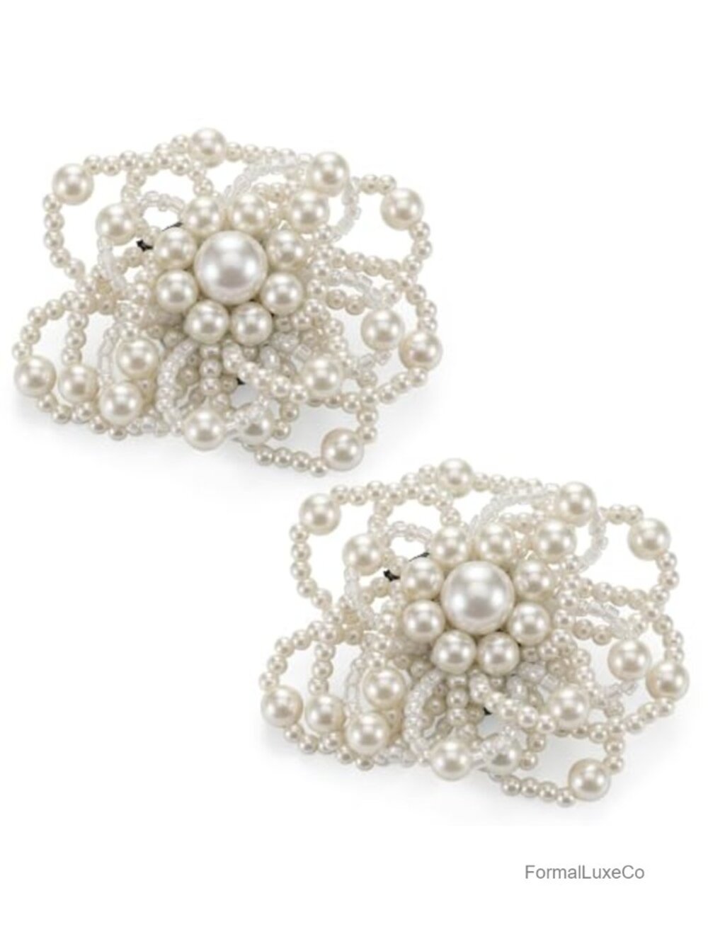 Pearl Flower Shoe Clips for Heels & Flats, Dress Shoe Embellishments
